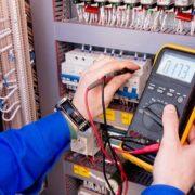 man working with electrical equipment